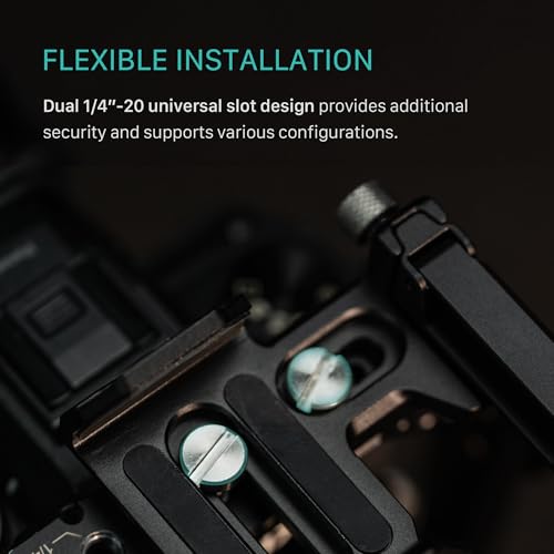 Tilta Universal SSD Drive Holder V2 - Black | Compatible with Most Camera Cages via 1/4"-20 Threads | Extendable Cable Clamp | Rubber Protection | Lightweight, Durable, & Portable