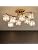 8-Light Modern Sputnik Ceiling Light Fixture Farmhouse Crystal Semi Flush Mount Ceiling Light Gold Chandeliers for Dining Room Living Room Kitchen Island Bedroom Entryway