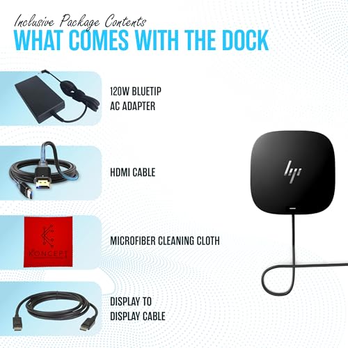 HP Docking Station for Laptop Dual Monitor and Charging - 5TW10AA G5 Dock - Image 3