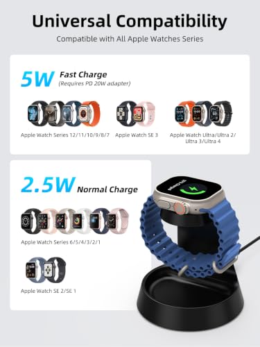 Watch Charger for Apple Watch 5W Magnetic Fast Charging Dock iWatch Charger - Image 4