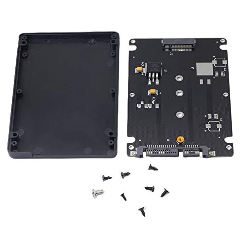 M.2 to 2.5 inch SATA Enclosure Adapter,M.2 (NGFF) SSD to SATA III Hard Drive Enclosure,B and M Key SATA Converter to SATA 3.0 Card,Support 2230 2242 2260 2280 Hard Drive with 7mm Case