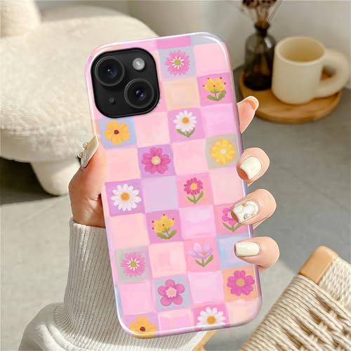 iPhone 15 Case — Pink Floral, Military-Grade Protection - Image 3