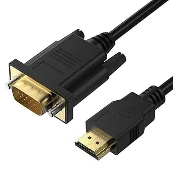 HDMI to VGA Cable 6 Feet, Computer HDMI to VGA Monitor Cable 1080P@60Hz Video Cord (Male to Male) Compatible for Computer, Desktop, Laptop, PC, Monitor, Projector, HDTV and More, Uni-Directional