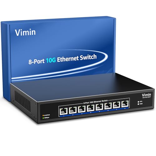 8 Port 10G Ethernet Switch Unmanaged Plug & Play Desktop/Rack Mount