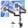 HUANUO 17-32 Inch Dual Monitor Stand, Stacked Monitor Mount, Monitor Arms for 2 Monitors, Ergonomic Adjustable Tilt/Swivel/Rotate, Weight Max 19.8 lbs, VESA 75/100mm