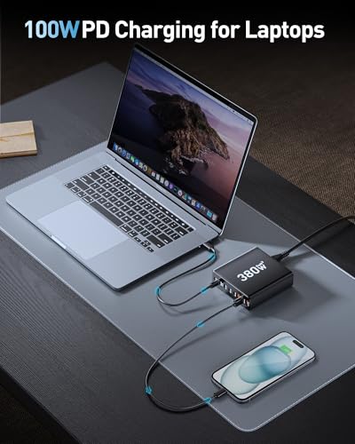 380W USB C Charger Block with 4 USB Cables Dual 100W | Charging & Powe - Image 4
