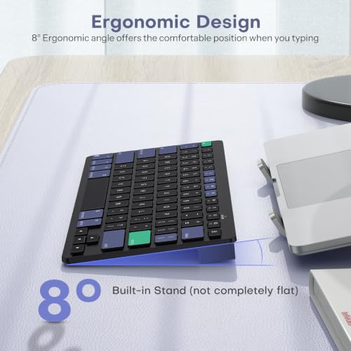 OMOTON Wireless Keyboard for Mac, Bluetooth Stable, No Numpad, Travel Size