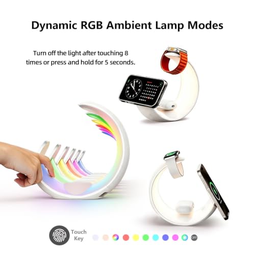 4-in-1 Magnetic Wireless Charger, RGB Night Light Mo | Wireless Charge - Image 4