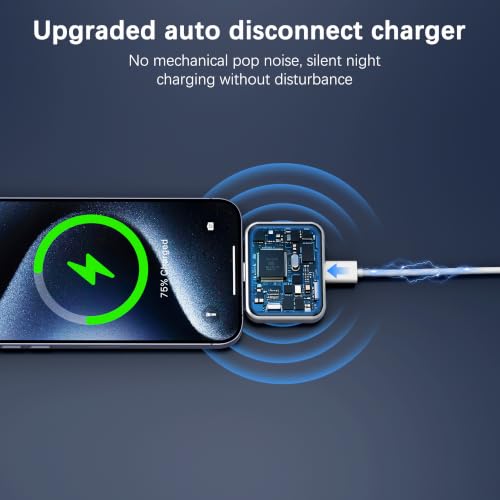 2Pcs Auto Disconnect Charger Protector,Auto Shut Off Phone Charger