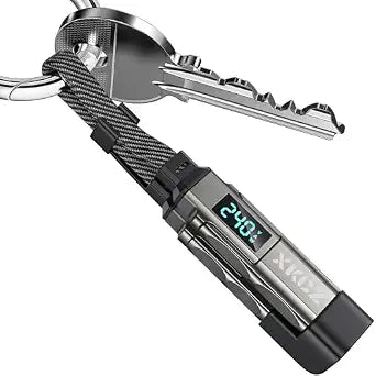 XKCZ 4-in-1 Keychain USB C Cable with V/A/W Display, 240W Fast Charging