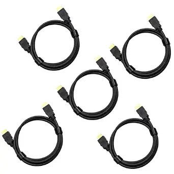 4K 6 ft HDMI Cable 5-Pack 2.0 Ultra HD Cord, 18Gbps High-Speed