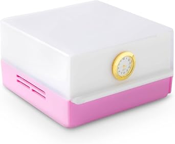 Shabled Bedside Lamp with Drawer – Touch LED Nightstand Lamp with Storage, Shabbos Safe Table Lamp for Bedroom, Baby Nursery, Home Office, Reading Light, 50,000 Hour LED (Pink)