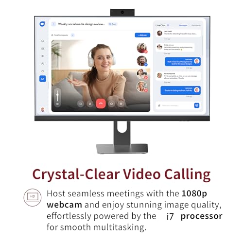 27" All-in-One Desktop Computer, i7 CPU, 16GB RAM, 512GB SSD, Win 11 Home