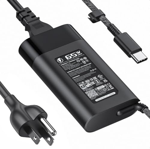 HP Laptop Charger USB C 65W/45W Type C Power Adapter for HP EliteBook Elite Spectre X360 X2 830 1030 1040 Envy 11 13 14 15 ProBook 430 G6 G7 G8 Chromebook Pavilion,10FT,With UK Power Cable - Image 2