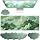 Green Cloud Mouse Pad and Keyboard Wrist Rest 4PCS Extended Forest Mountain Aesthetic Large Desk Mat Pad Set Memory Foam Non-Slip Cute Ergonomic Gaming Mouse Pad Wrist Support for Computer Home Office