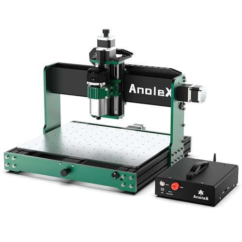 CNC Router Machine 4030-Evo Ultra 2, All-Metal XYZ Axis Dual Steel Linear Guides & Ball Screws with 800W Trim Router for Metal Aluminum Brass Wood Acrylic PCB