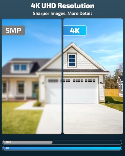 4K Security Cameras Wireless Outdoor, Home WiFi Video Security System