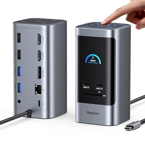 RayCue 15 in 1 Laptop Docking Station 3 Monitors, Tr | Computer Access - Image 2