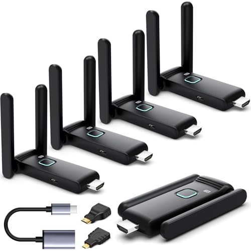 Wireless HDMI 4 Receivers and Transmitter,Up to 6 RX,Extender Plug and Play