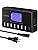 60W 12A 8-Port USB Charging Station - Multi Port USB Hub Charger - Compact Size LCD Display - Compatible with iPhone iPad Samsung Kindle Tablet Bluetooth Earbuds and More