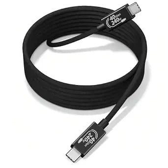 Thunderbolt 4 Cable, [40Gbps Data Transfer]Long USB C Cable 2M/6.6FT, 8K/4K 60Hz Video & 240W PD 3.1 Fast Charging, Active USB Braided Cable Cord Compatible with Thunderbolt 3/USB 4/MacBook Pro/iPhone