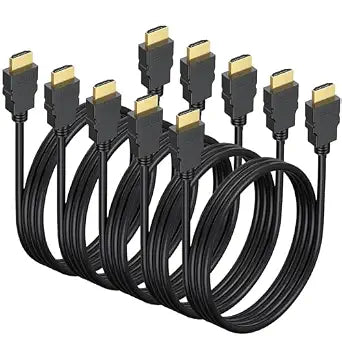 Short HDMI Cable 1 FT 5-Pack, Shielded 4K HDTV Cord, Gold-Plated,3D HDR