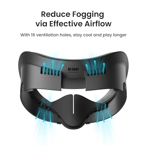 KIWI design Upgraded Controller Grips Protector Compatible with Oculus/Meta Quest 3 and V3 Face Pad for Quest 3