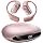 Groovz Open-Ear Plus True Wireless Headphones with Battery Display - Designed & Engineered in the USA - Multi-Point Pairing Bluetooth Open Ear Earbuds Compatible with Apple & Android - Rose Gold