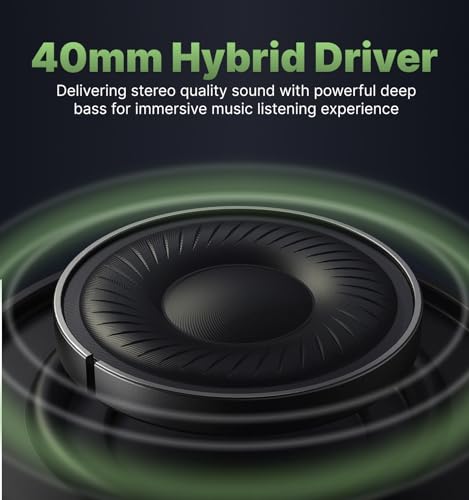 Hmusic MS04 Bluetooth Headphones Active Noise Cancelling Over Ear Headphone
