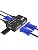 MT-VIKI VGA KVM Switch, 2 Port USB VGA KVM Switch for 2 Computers Share 1 Monitor Keyboard Mouse Printer, + 2 KVM Cables