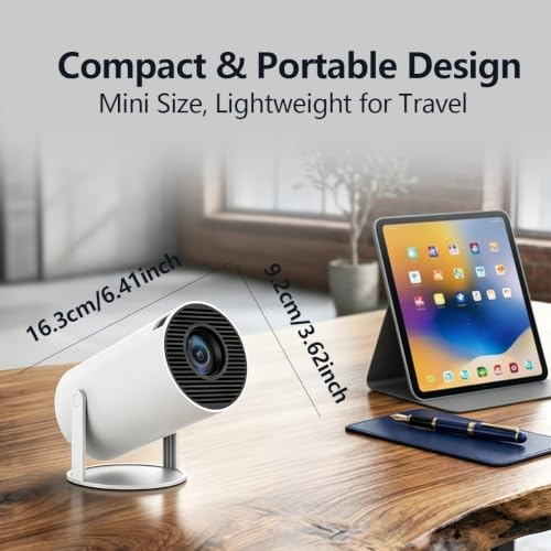 Mini Projector with WiFi and Bluetooth,4K Support Portable Projector