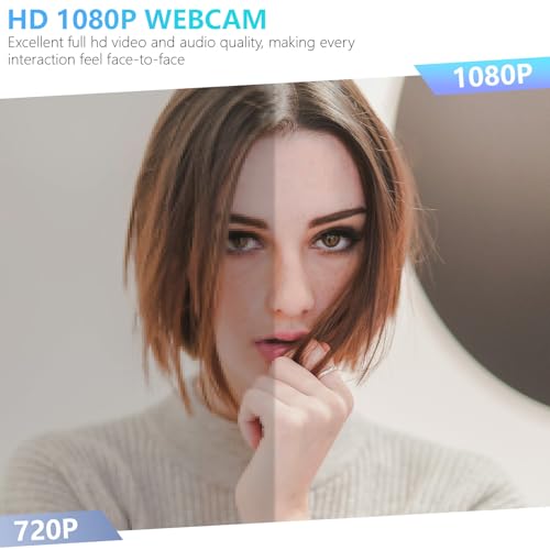 Akyta 1080P PC Webcam, Plug and Play USB C Camera with Microphone/Privacy Cover/Stand/Adapter & Wide Angle 110°, Web Camera for Desktop Computer PC Mac Video Calling/Zoom Conference