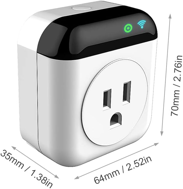Programmable Smart WiFi Thermostat Plug Mini Temperature Controller 10A Plug-in Socket APP Control Voice Control Schedule Timer Electric Switch for Heating Cooling Appliances