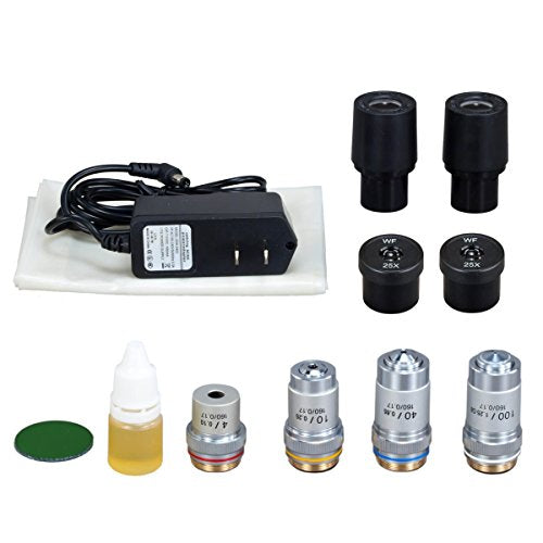 OMAX M83EZ-C50U 2500X Trinocular Digital Compound Microscope with 5 MP