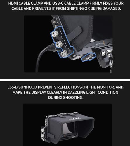 Monitor Cage Nitze Cage Kit Compatible with Blackmagic Video Assist 5" 12G / Blackmagic Video Assist 5" 3G Monitor