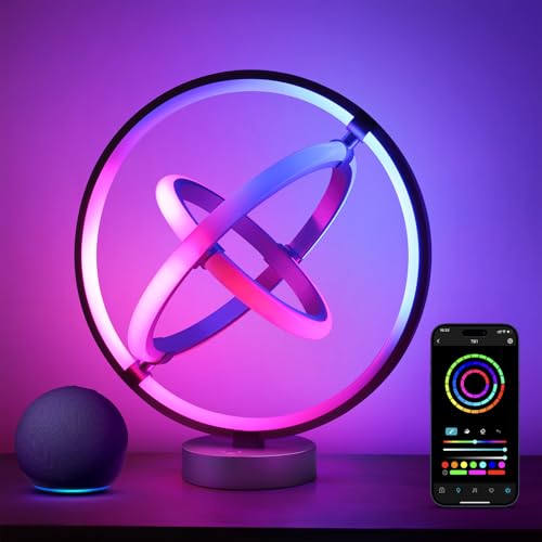 Lepro TB1 AI Smart Table Lamp, RGB+IC Addressable Color Changing Desk Lamp