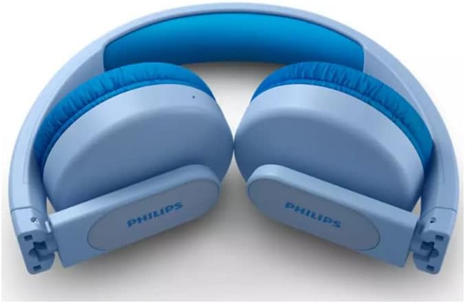 Philips K4206 Kids Wireless On-Ear Headphones, Bluetooth + Cable Connection, 85dB Limit for Safer Hearing, Built-in Mic, 28 Hours Play time, Parental Controls via Philips Headphones, Blue