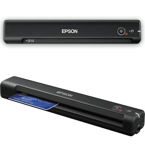 Workforce Es-50 Portable Document Scanner for Laptop - Complete Bundle for Pc and Mac – Best Travel Photo Scanner, with Feeder, Wireless, Mobile Friendly, Mini USB Cable Included (Renewed)