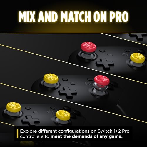 KontrolFreek Galaxy GamerPack – Electric Edition | Compatible with Nintendo Switch 2 | 4-Pack | Yellow and Red