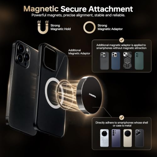 DIGIERA 4TB Magnetic Portable SSD, External Solid State Drives with USB-C 3.2 Gen 2x2, Speed Up to 2000MB/s, Compact & Durable, Compatible with iPhone 15/16/17 Series and Other USB-C Devices, Black