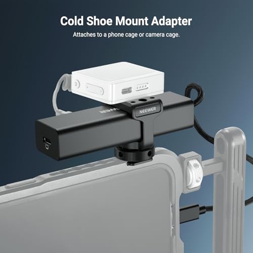 NEEWER 4 in 1 USB C Hub Dock Dongle Extender with Cold Shoe Mount, PS030E
