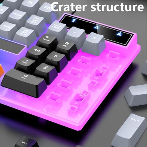 104 Keys= Gaming Keyboard and Mouse Combo with LED Backlit Quiet Computer Keyboard PC Keyboard USB Corded Keyboard