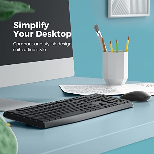 2.4G Wireless Keyboard Mouse Combo, Full-Sized for Computer- Black - Image 4