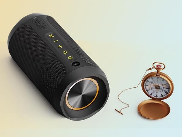 EDUPLINK Bluetooth Speaker, IPX7 Waterproof Portable Wireless Speaker with 20W Stereo Sound and Deep Bass, 20H Playtime, TWS Pairing, TF Card Slot, Black