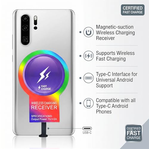 IVY 4-in-1 Magnetic Wireless Charging Station Kit, 25W Qi2 Wireless Charger Pad, 30W GaN Fast Charger Block, USB C Cable, QI Wireless Charging Receiver Adapter for Google Samsung Android Phone