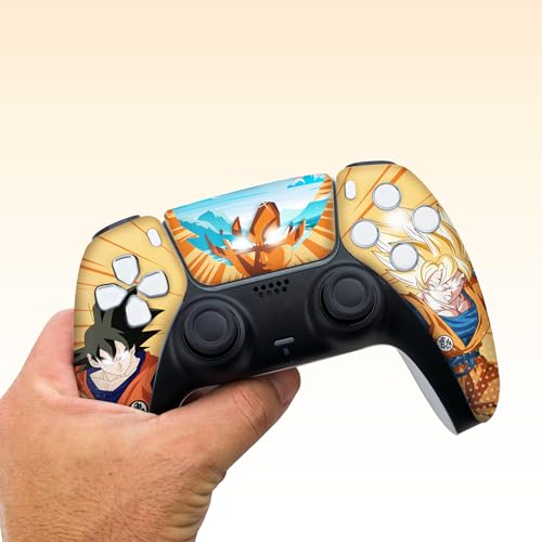 Overpowered Gokku Custom PS-5 Controller Wireless compatible with Play-Station 5 Console by BCB Controllers | Proudly Customized in USA with Permanent HYDRO-DIP Printing (NOT JUST A SKIN) (MODDED)