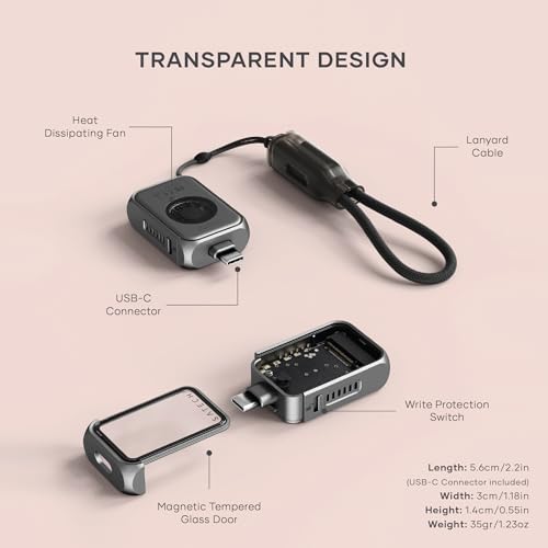 Satechi Mini NVMe SSD Enclosure, 10Gbps Transfer Speed, Up to 2TB Capacity