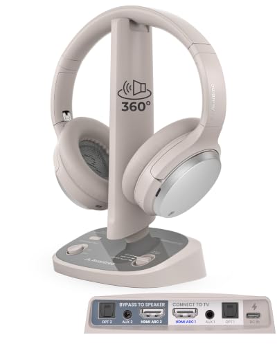 Avantree Crescendo 3D - HDMI ARC Wireless TV Headphones with 3D Sound