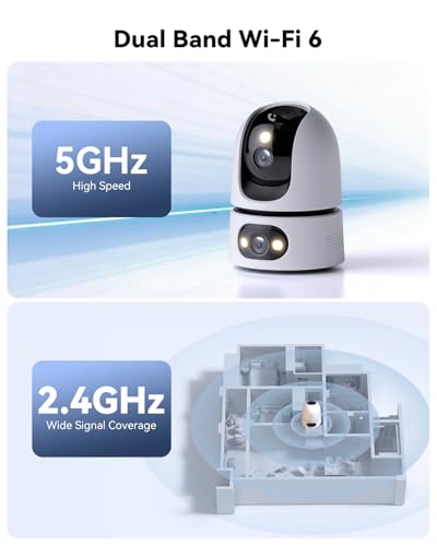 Imou 6MP Indoor Security Camera, Dual-Lens 360°Pan-Tilt Baby Monitor & Pet Camera for Home Security, Color Night Vision, Human/Pet/Sound/Motion Detection, 2.4/5GHz WiFi, Cloud & SD Card Local Storage - Image 6