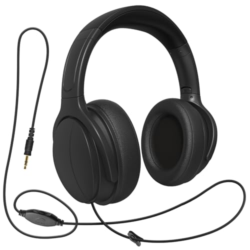 Long Cord TV Headphones for Seniors with Volume Control
